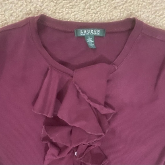 Lauren Ralph Lauren Women’s Large Ruffle Shirt - Picture 7 of 9